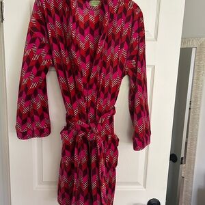Vera Bradley Red and Pink Chevron print Robe-s/m